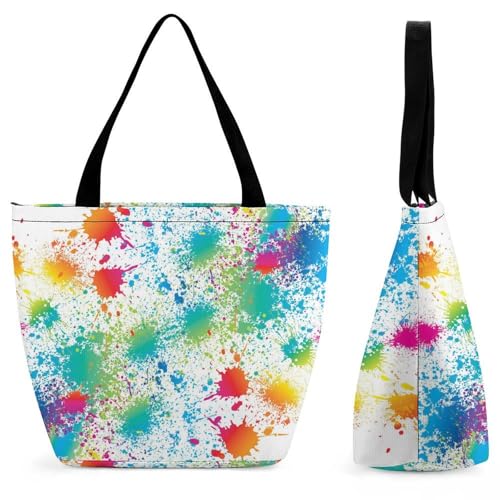 Sac de shopping pour voyage grand format en peinture de couleur