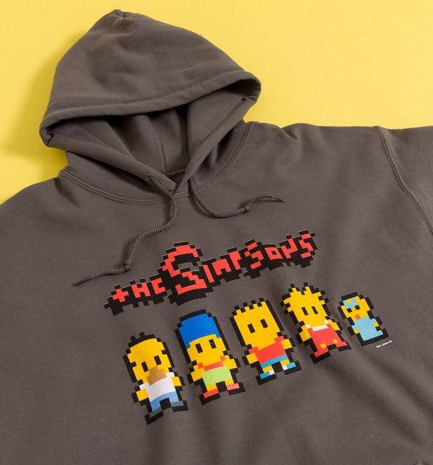 Sweat à capuche The Simpsons Pixel Artwork gris anthracite TruffleShuffle - 2