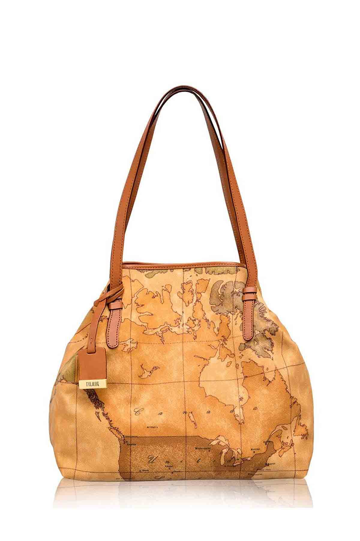 Alviero Martini Borsa Shopper Donna Geo Classic Media Naturale 1P*D016 6000 Ecopelle
