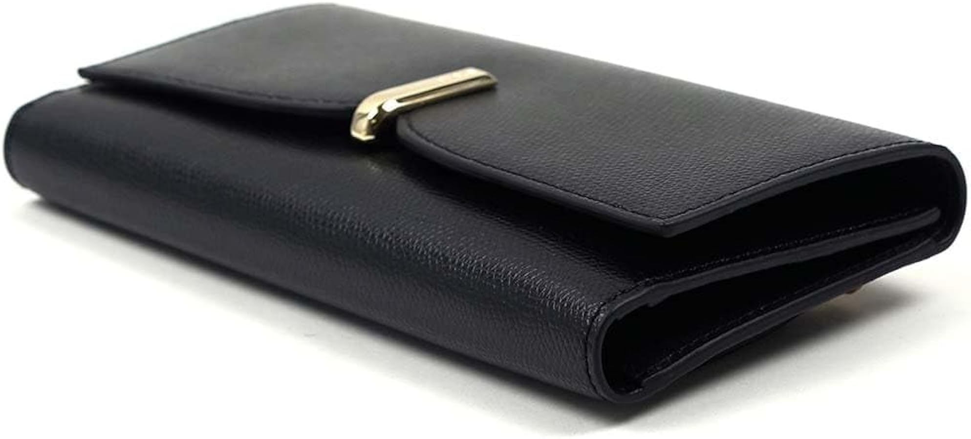 Amazon | [フルラ] 長財布 三つ折り 1056267 PDF8 フラップ ブラック