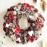 クリスマスリース ハーベストレッド・L 花 ギフト プレゼント フラワー リース 壁掛 記念日 お祝い インテリア ドア 飾り