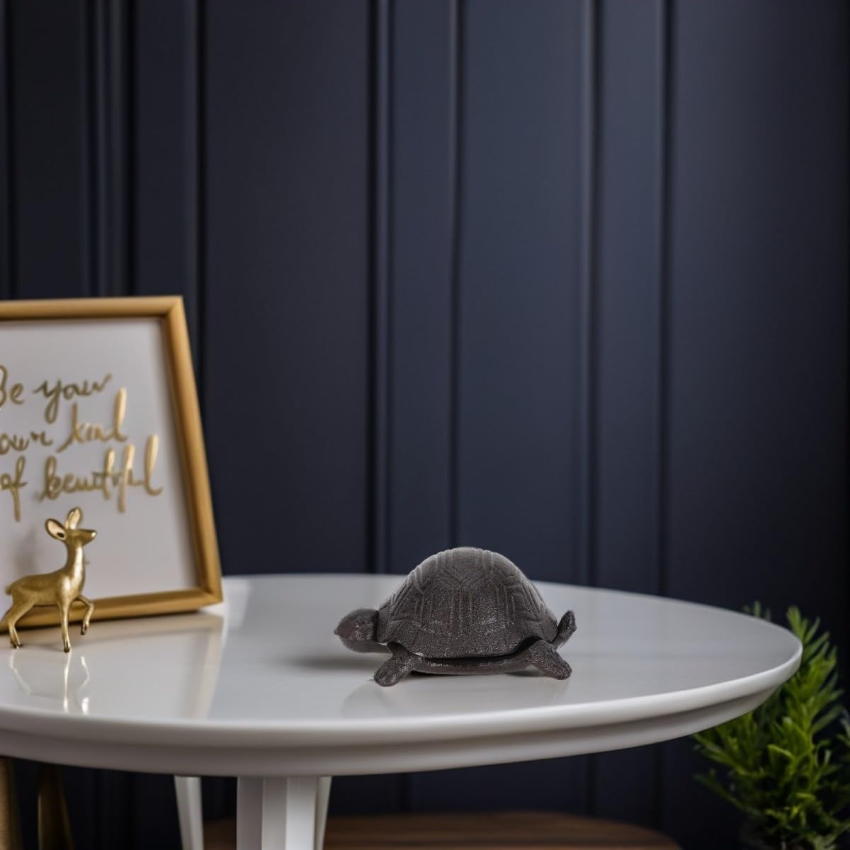 Boîte de Rangement en Fer pour Bijoux et Clés de Tortue Rustique, Base Lourde Sécurisée, pour Intérieur et Décoration de Jardin