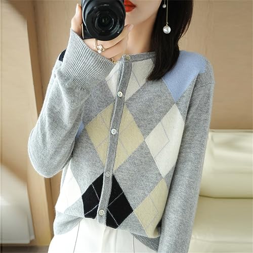 Cashmere Cardigan Women's Sweater Cardigan Spliced Sweater Coat Women's Knitted Cardigan2