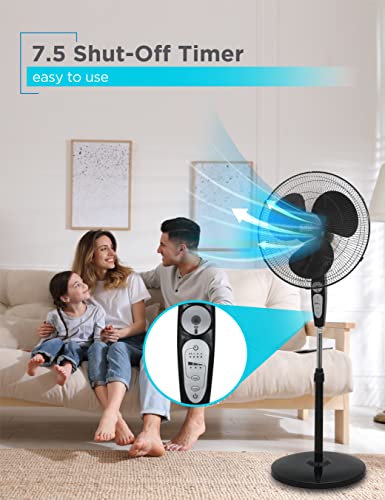 Image of BLACK+DECKER BFSR18B 18 in. Stand Fan with Remote Control, Black