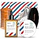 Sapiens BarberShop Bartpflege Set für Männer - Bio Bartöl und Bio Bart Balsam Cosmos Organic Zertifiziert - Bartkamm und Bartbürste, Bartschere, Reisebeutel - Beard Care Kit Made in EU