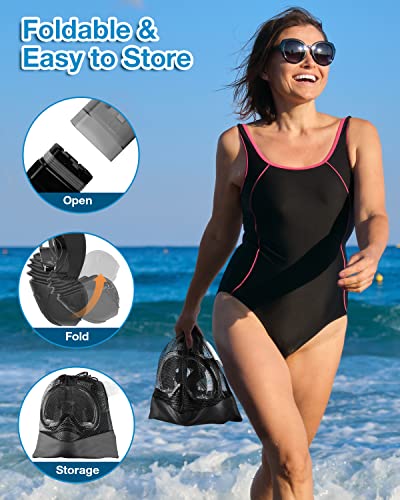 image for TREONYIA Snorkel Mask with Latest Dry Top Breathing System, Fold 180 D