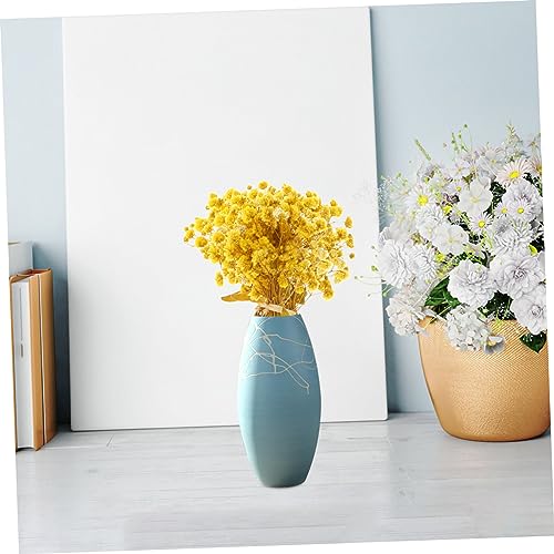 Ramo de flores secas baby breath decorativo amarillo miniatura 3