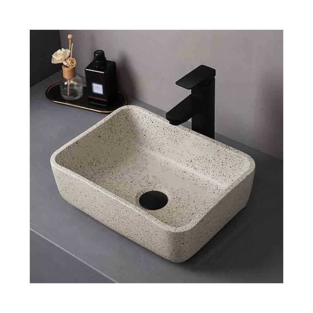 Lavabo da appoggio Lavabo da Appoggio Quadrato Singolo in Ceramica