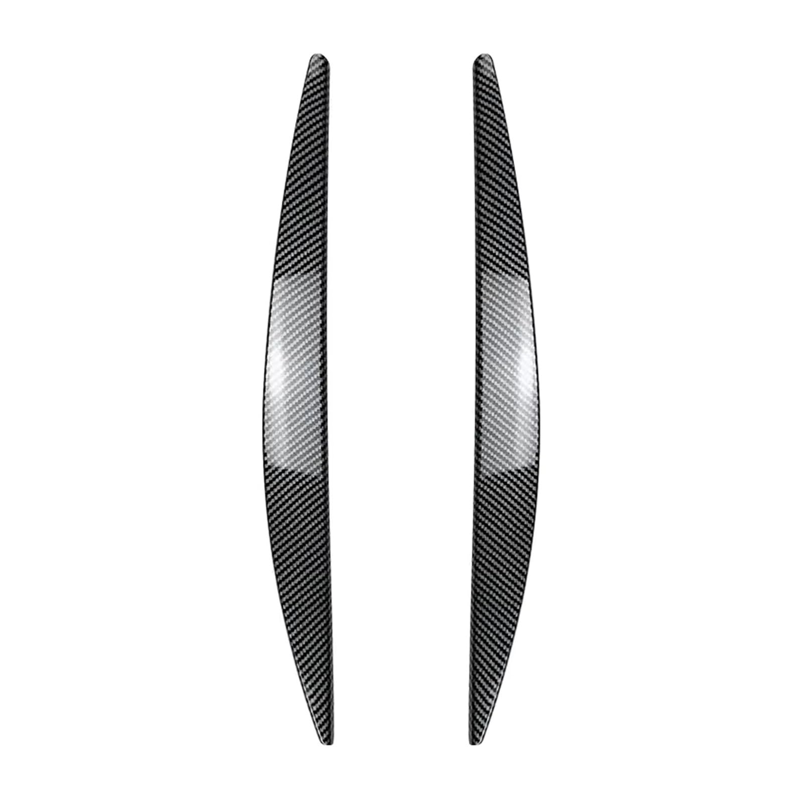 Car Front Bumper Lip Splitter 2X 2015 2016 2017 For Skoda For Octavia Mk3 Headlight Eyebrow Eyebrows Eyelid Cover Car Stickers ABS Glossy Black Carbon Fiber Look(Carbon Look)