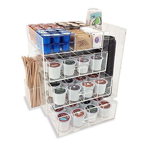 OnDisplay Acrylic Break Room Coffee Station with Drawers for Keurig® K-Cup Coffee Pods