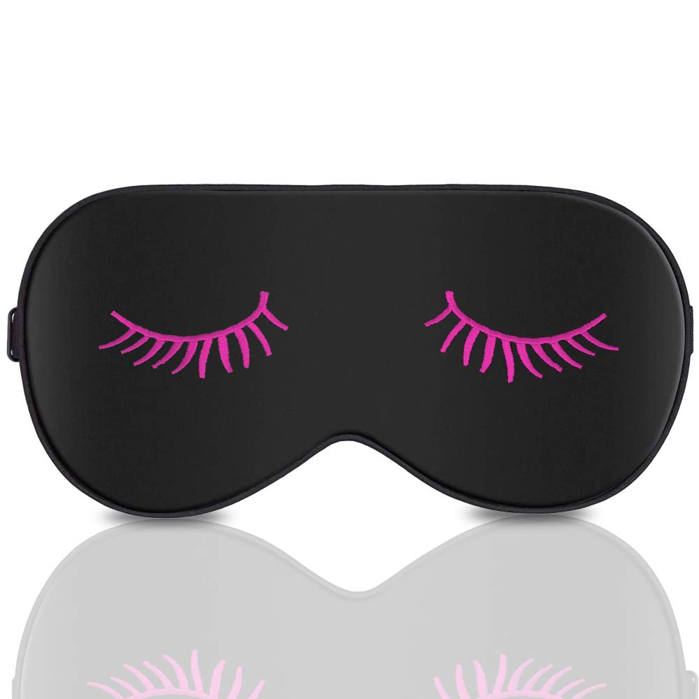 Eye Mask for Sleeping, Sleep Mask, Blindfold - Silk Sleeping Masks for Women Men with Adjustable Strap, Eye Blinder, 100% Block Out Light, Zero Head Pressure, Eye Shade Cover for Travel, Nap, Night