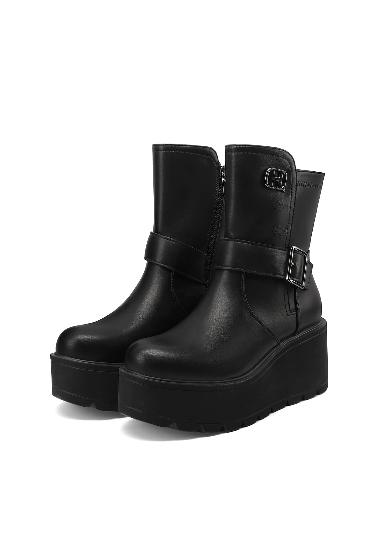 QUEEN HELENA Stivaletti Donna Platform con Fibbia X35-95