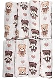FENSILO Musselin Tuch Baby | Mussellintücher und Mulltücher - 8er Pack 80x70 cm aus Baumwolle für Neugeborene - Schadstoffgeprüfte Stoffwindeln Made in EU | Spucktücher Baby Junge und Mädchen|33