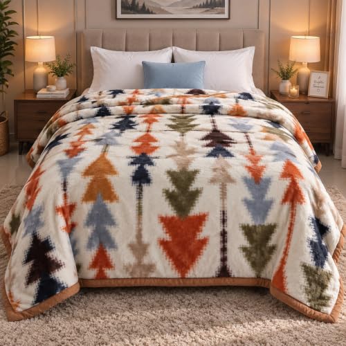 Image of ABRAZO Dreamy Wrap Mink Blanket for Double Bed | 570 GSM 3 Kg Single Ply | Ultra Soft Warm Blanket for Winter & AC Room | Quilt /Comforter /Dohar | 220 x 240 Cm