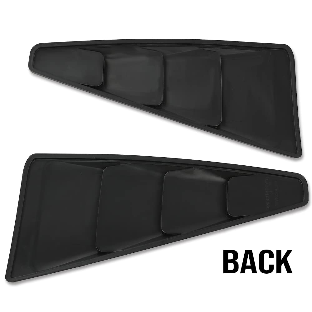 G-PLUS Side Window Louvers Board Left Right Carbon Style Compatible with 2005-2014 Mustang(NOT fit Convertible Models) ABS Plastic Black Side Window Louver Air Vent Scoop Shades Cover Blinds