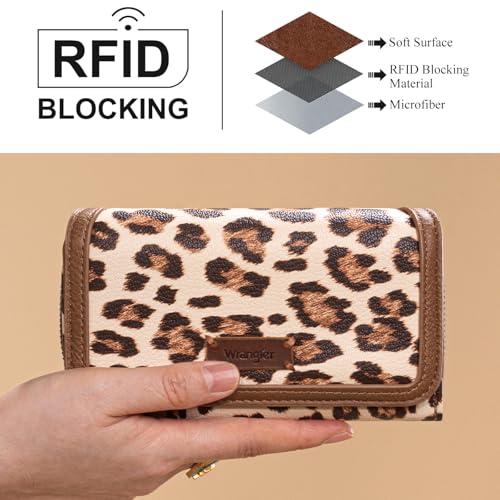 Montana West Wrangler Wallet for Women Minimalist Clutch Wristlet Purse RFID Blocking Credit Card Holder3