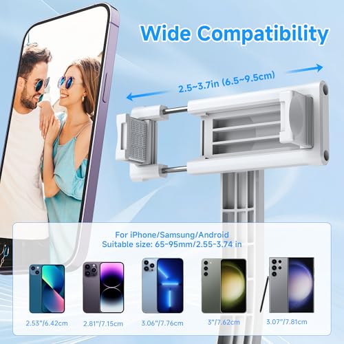 Image of Selfie Stick, Lightweight Tripod for iPhone, 360 Rotation Phone Tripod with Detachable Wireless Remote & Clip, Portable Selfie Stick Phone Stand for Live Streaming /Selfie /Video Recording