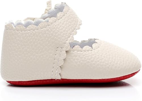 Miniatura 7 de HONGTEYA Zapatos de vestir de ballet para niñas - Mocasines Mary Jane con suela suave y lazo lateral para niños pequeños