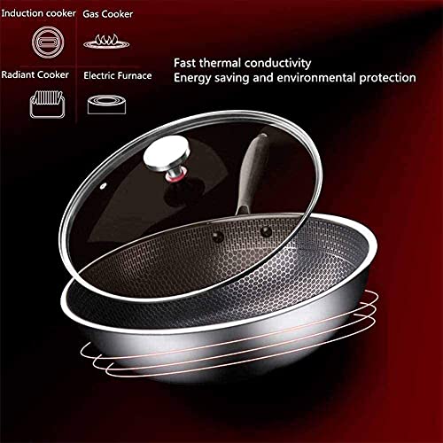 Wok de acero inoxidable con tapa, 34 cm miniatura 4