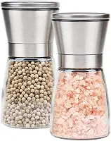 KIT 2 Moedor de Pimenta para Churrasco - Moedor de Sal Grosso em Inox para Cozinha e Mesa