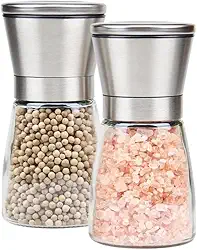 KIT 2 Moedor de Pimenta para Churrasco - Moedor de Sal Grosso em Inox para Cozinha e Mesa