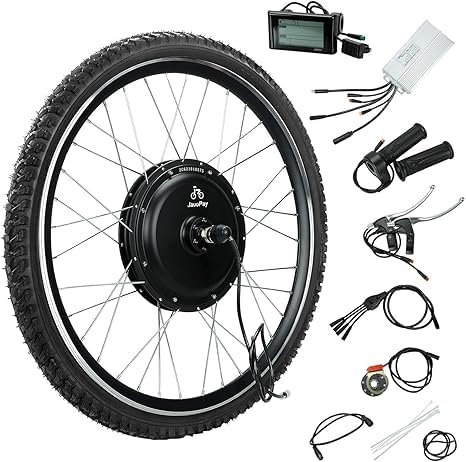 1000W/1500W/2000W/3000W/5000W Electric Bike Conversion Kit, 26 Inch Rear Hub Motor Wheel, LCD Display, 135mm Dropout, High Speed E-Bike Kit with Pedal Assist System