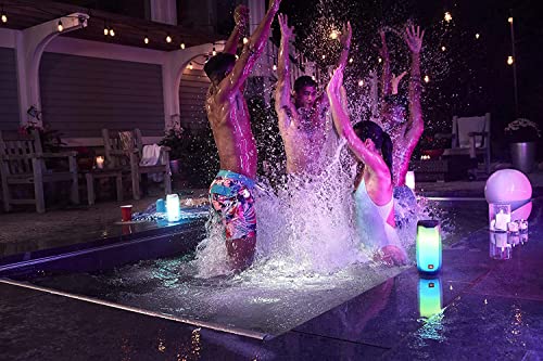 Image of JBL Pulse 4 - Waterproof Portable Wireless Bluetooth Speaker with Light Show, Includes LED Flashlight Key Chain Bonus - Black
