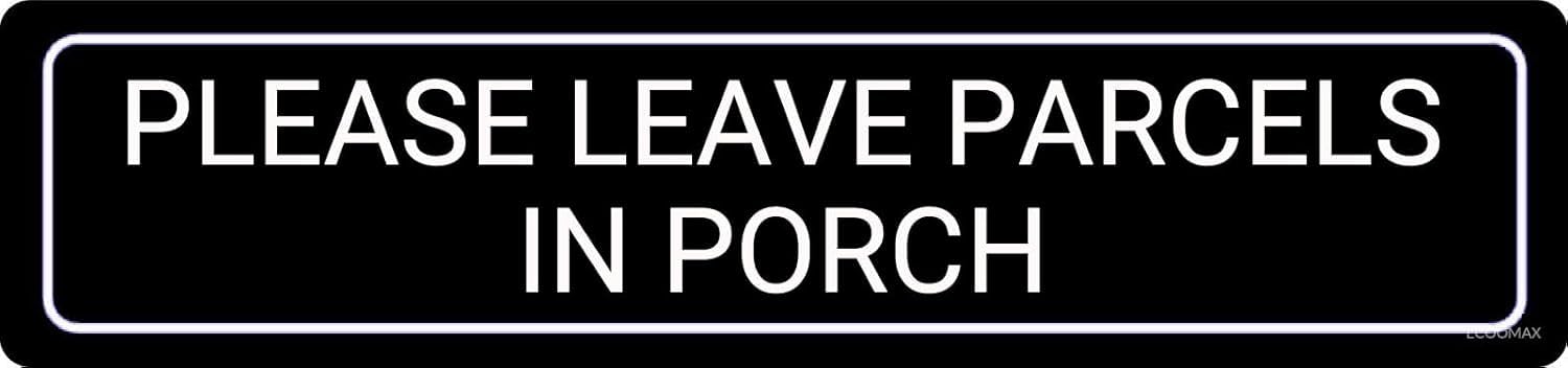 Kisoyo Tin-12 Please Leave Parcels In Porch Sign Metal Plate Wall Plate Metal Poster Cafe Bar Shop Home Wall Decor Metal Sign 4"X16"