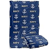 US Navel Academy Midshipmen Blanket, 36' x 58', Logo Pattern, Silky Touch Super Soft Throw