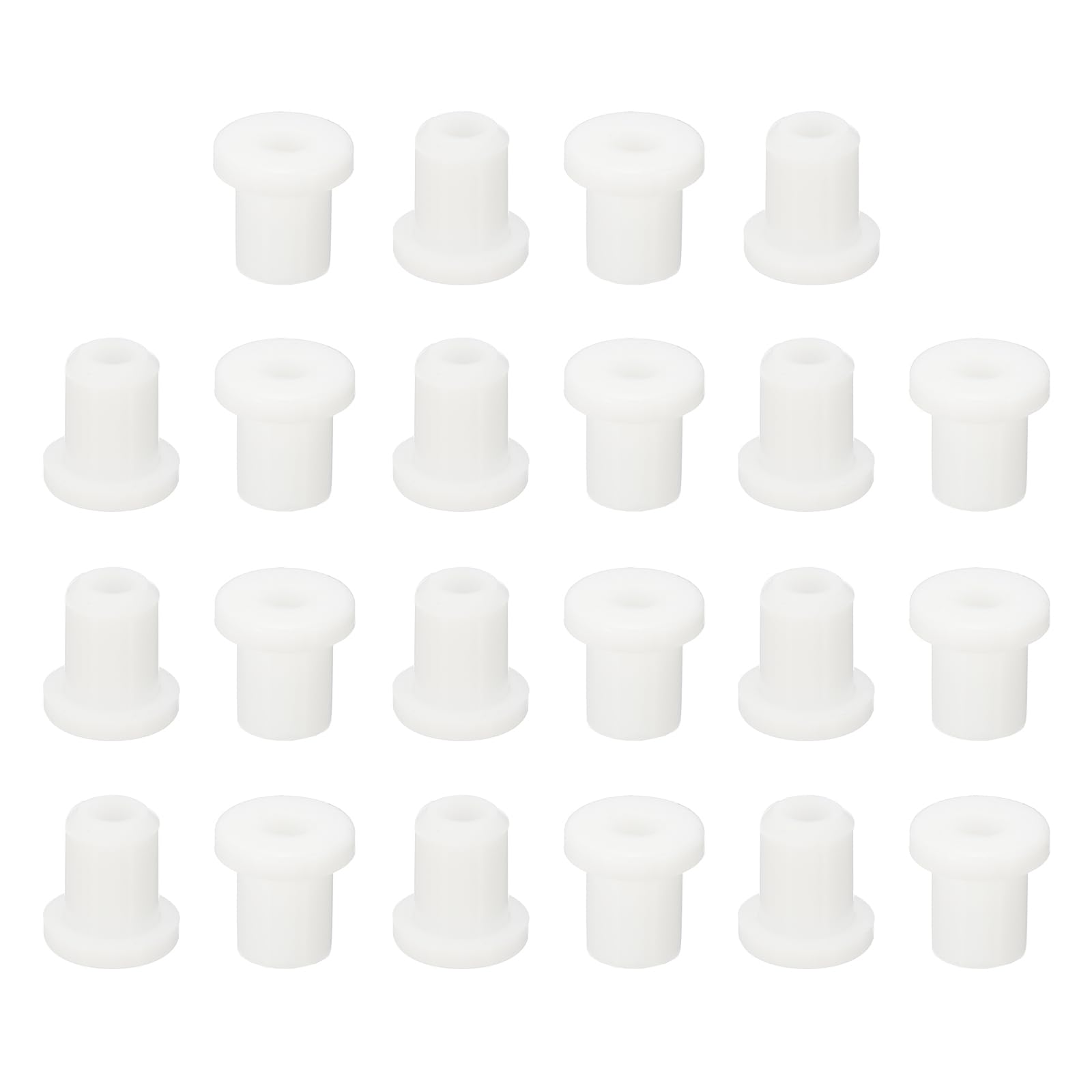 PATIKIL Silicone Rubber Grommet, 22 Pcs 1/4"(6mm) Drill Hole, 3/16"(4mm) Inner Dia. Top Hat Wire Gasket Rubber Hole Plug for Wiring Irrigation System Firewall, White
