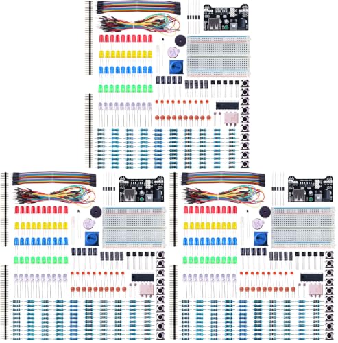 Image of ELEGOO Electronic Fun Kit Bundle with Breadboard, 235 Items for Arduino (Pack of 3)