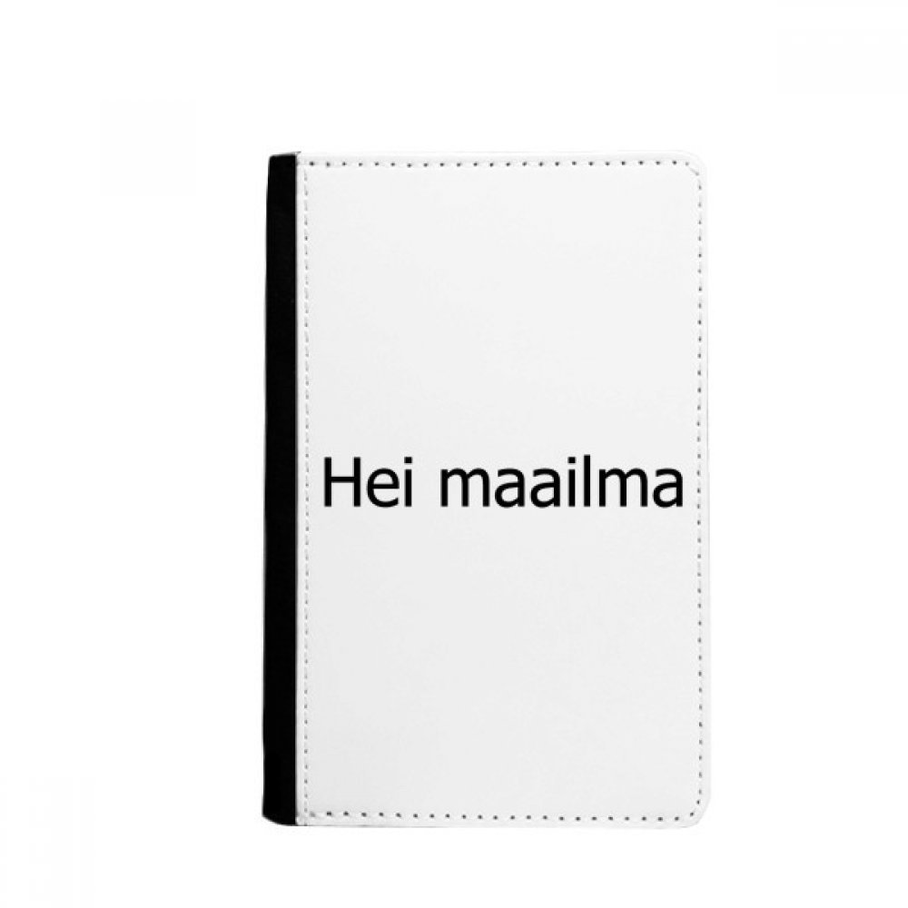 DIYthinker Hello World Finnish Passport Holder Notecase Burse Wallet Cover Card Purse