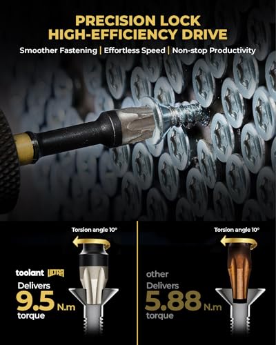 Image of toolant T15 2 inch Impact Torx Bits, 1 /4 inch Hex, S2 Steel, 10-Piece Set
