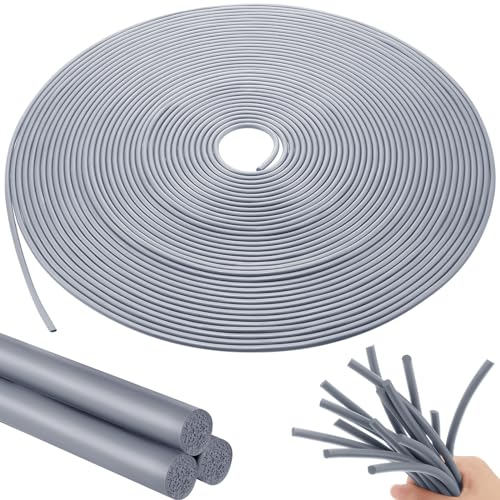 Image of Frienda Backer Rod Foam Rubber Caulk Saver Concrete Expansion Joint Filler Weather Strip Seal for Gaps and Joints (Grey,1 /4 Inch x 50 ft)