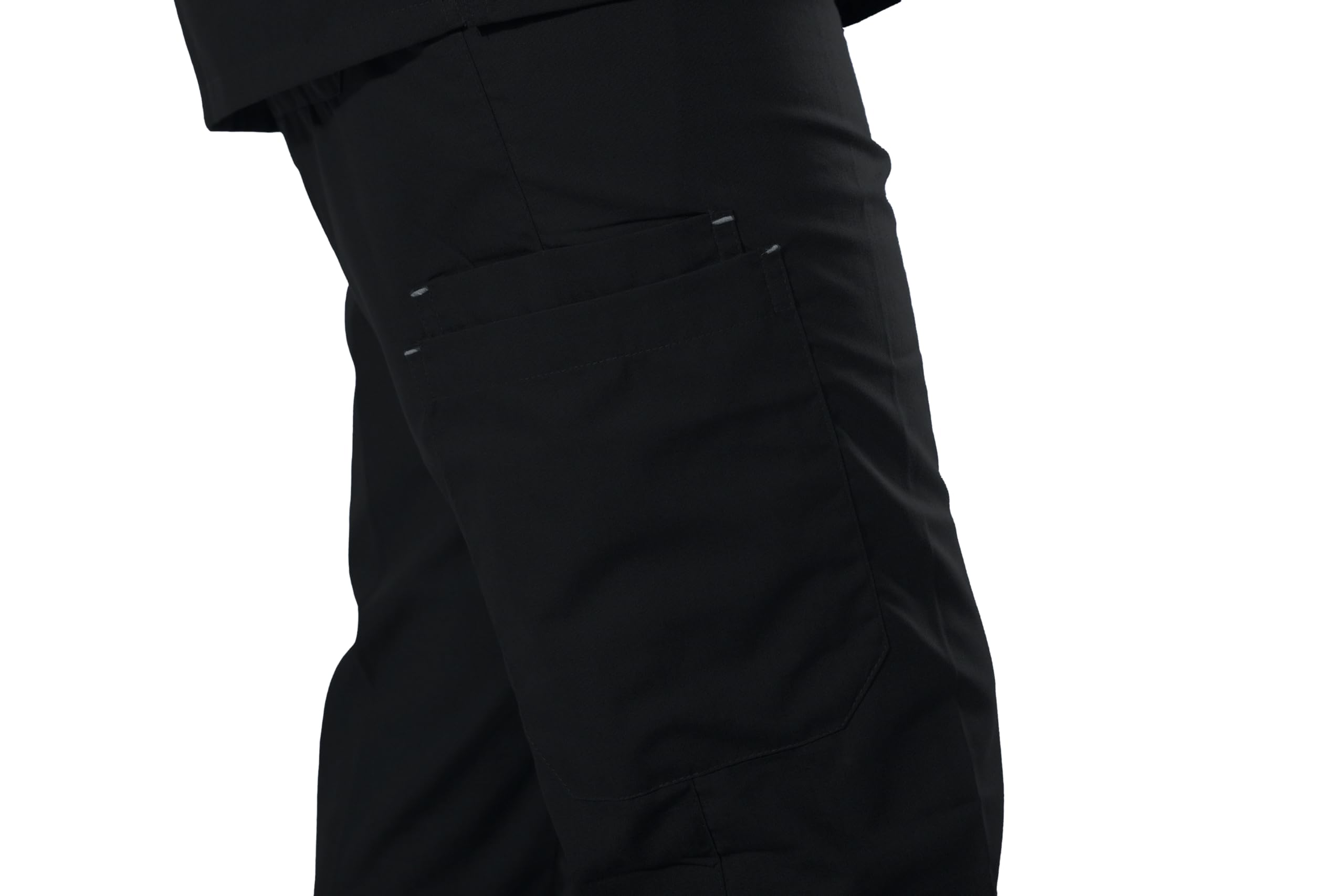 UNIFORM CRAFT Men's Designer Scrub Suit for Doctors, Nurses, Dentists and Healthcare Professionals (Black, Large) 4