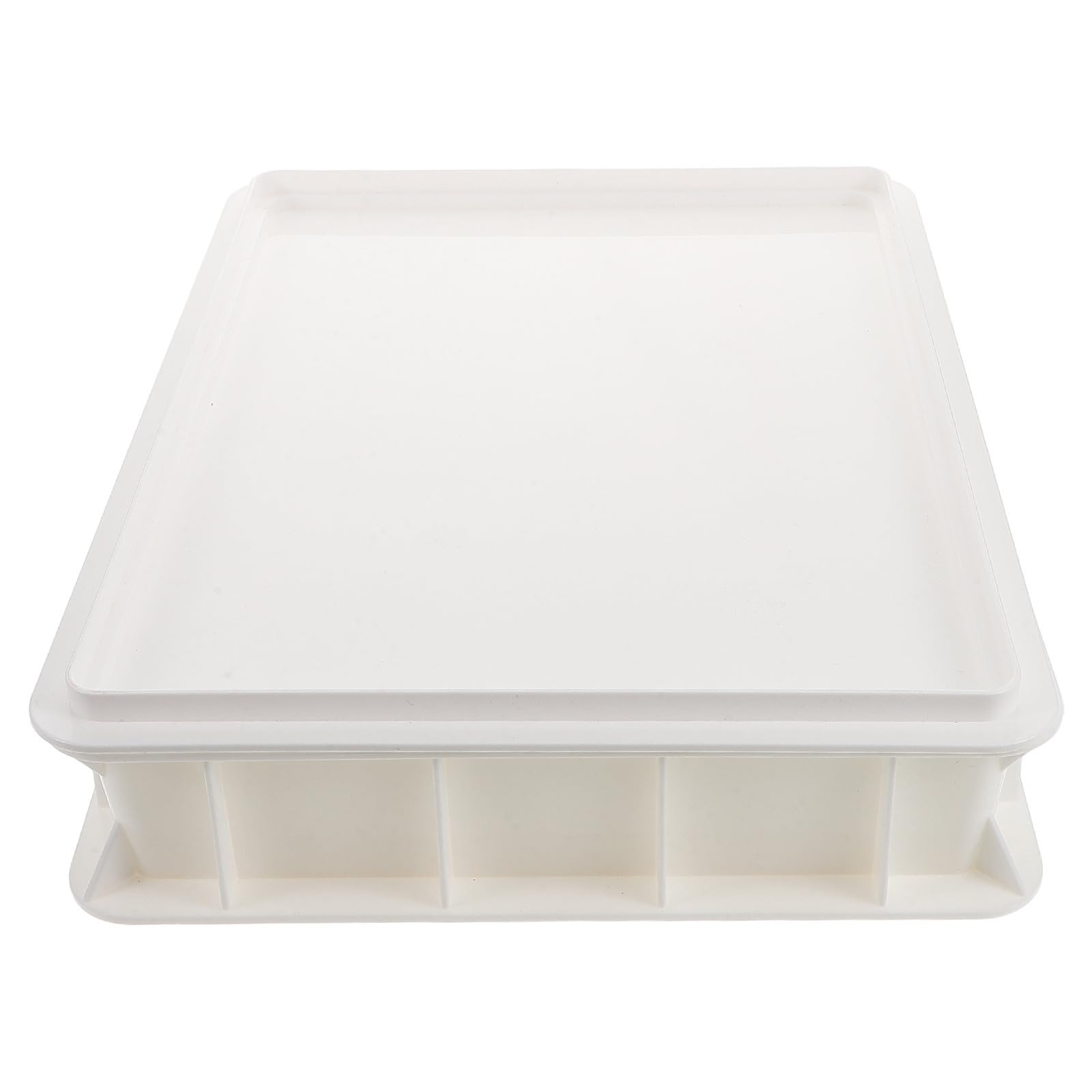 Abaodam Bandeja para Fermentar Masa de Pizza Apilable con Tapa, Plástico