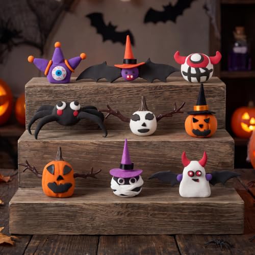 JOYIN Halloween Craft Air Dry Clay Kit, 9 Pcs Modeling Clay DIY Make Characters Kit, Ultra Light and Soft, for Halloween Arts and Craft Activities, Gifts for Kids, Classroom Party Favors Funny Toys - image 5