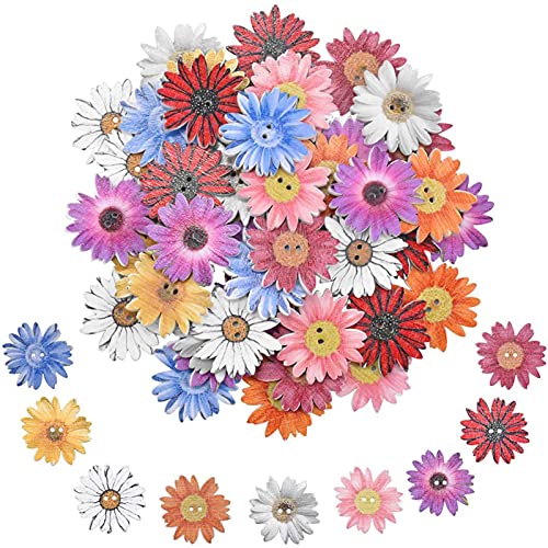 Retro Harz Bastelknöpfe Gemischte Größen Babyknöpfe Knöpfe aus Chrysanthemenholz Gemischter Bunte Knöpfe Holz Vintage Knöpfe für Nähen Handwerk Scrapbooking und DIY Handgefertigte Verzierung Cover