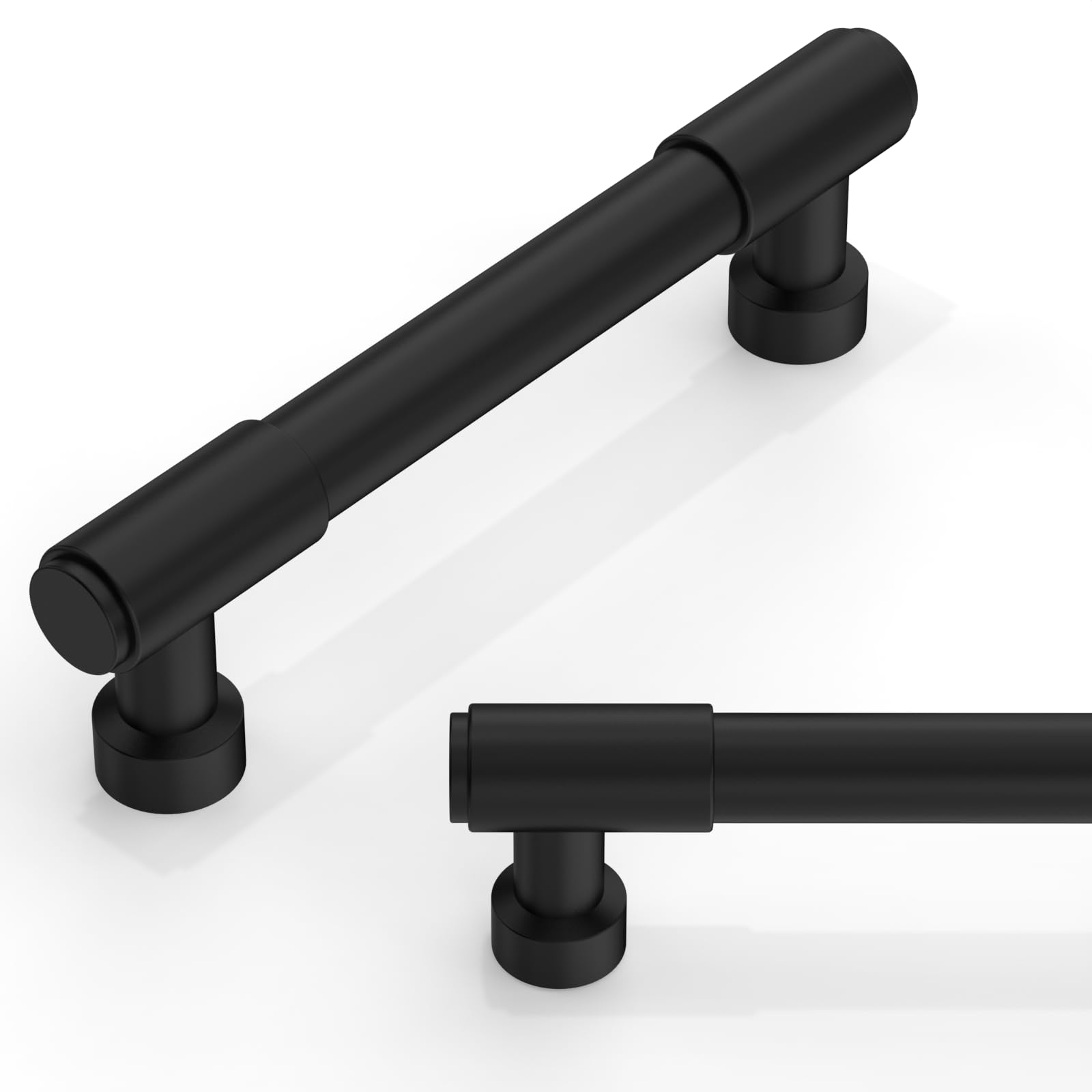 Talentedeco 10 Pack Matte Black Cabinet Pulls 3.75 Inch(96mm) Kitchen Cupboard Handles Cabinet Hardware for Drawer Pulls — image 1