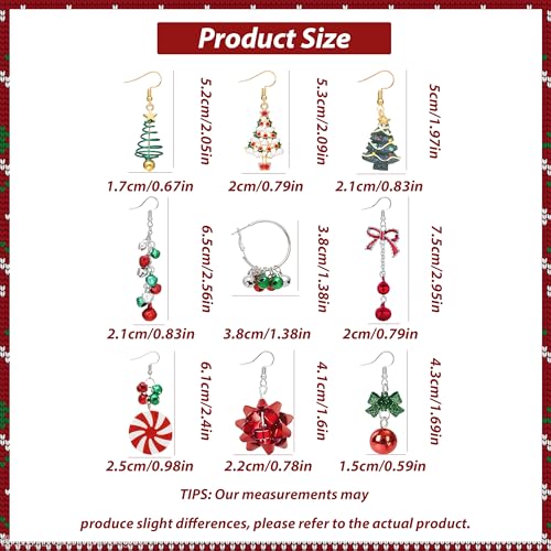 Pendientes de Navidad cómodos de pan de jengibre y reno para piel sensible 5