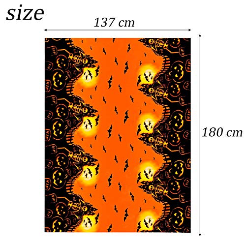 TaimeiMao Tafelkleed voor Halloween, decoratie, 137 x 180 cm, waterdicht tafelkleed, griezelig tafelkleed, rechthoekig… - Image 3