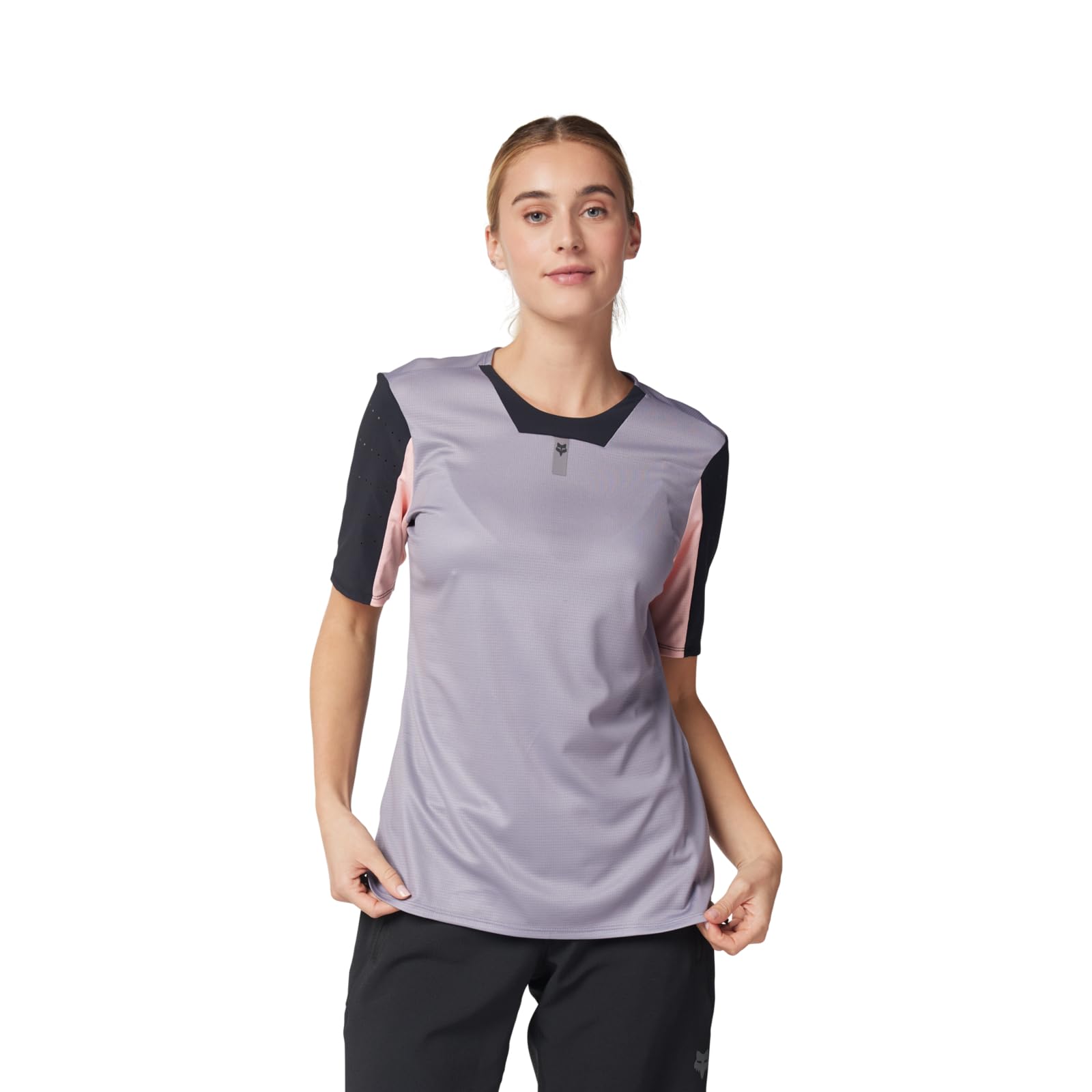 Fox Racing Women's Defend Short Sleeve Jersey Shirt, Stone, Large