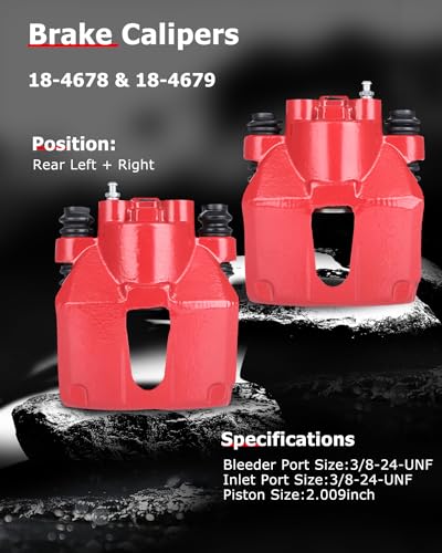 Image of cciyu Rear Left & Right Brake Calipers Assembly 18-4678 18-4679 For Ford For Expedition /For F-150 /For F-150 Heritage /For F-250,For Lincoln For Blackwood /For Navigator /For Town Car