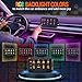 MNJ Motor 8 Gang Switch Panel, Universal Circuit Control Relay System Toggle Momentary Strobe Pulsed On-Off LED Switch Touch Switch Box for Car Boat Marine Pickup Truck UTV ATV, RGB