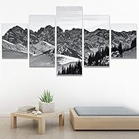 SIGNWIN 5 Panel Canvas Wall Art Expressive Landscape for Home Decorations Ready to Hang - 60