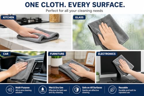 Image of SwiftWell Multipurpose Dish Wire Cleaning Cloths - Pack of 10, Dual-Layer Non-Scratch Mesh Scrubber for Kitchen Utensils, Cookware, and Heavy-Duty Cleaning (17)
