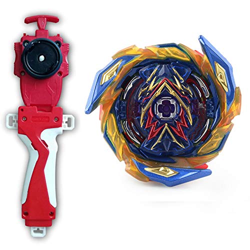 Battling Toys - Bey Burst SuperKing Booster B-163 Brave Valkyrie.Ev' 2A Spinning Top Gyro Toy Starter with Burst Bey Launcher LR (Left & Right Turning) & Grip Set(Red)