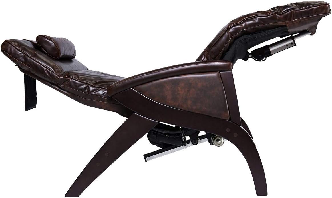 Svago ZGR Newton SV-630 Dual Power Infinite Position Zero Anti Gravity Recliner Chair with Heat and Air Massage - Chestnut Mahogany Top Grain Leather