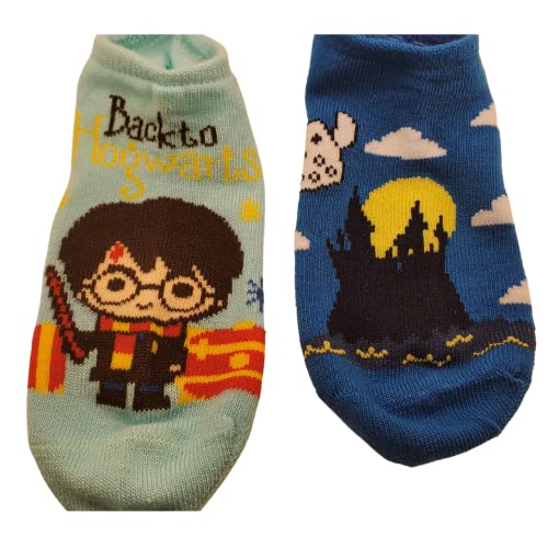 Harry Potter Pacote com 5 meias invisíveis para meninos ou meninas - 3 opções de padrões Charaters e