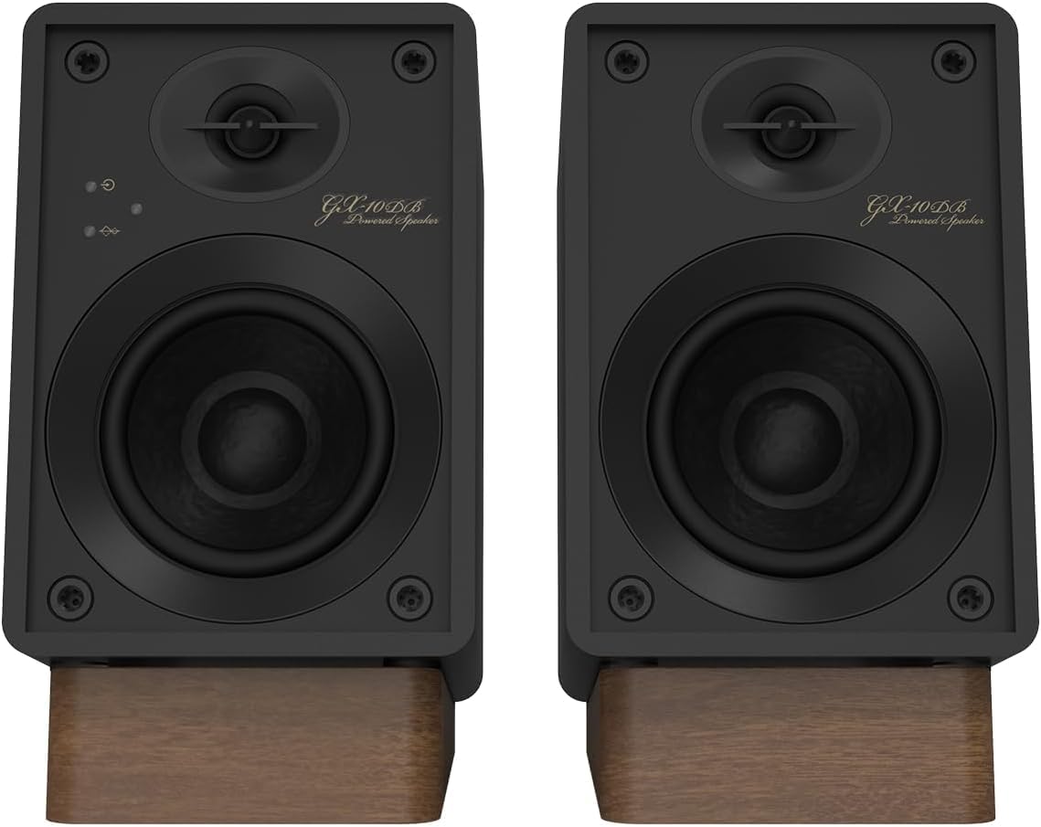 Onkyo Creator Series GX-10DB monitory zasilane, czarny - 7.6 cm głośnik niskotonowy, USB-C, linia/telefon, optyczny, Bluetooth 5.3 LE Audio